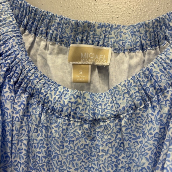 Michael Kors Blue and White Floral Off Shoulder  Sundress Graduation Baby shower - Picture 6 of 9